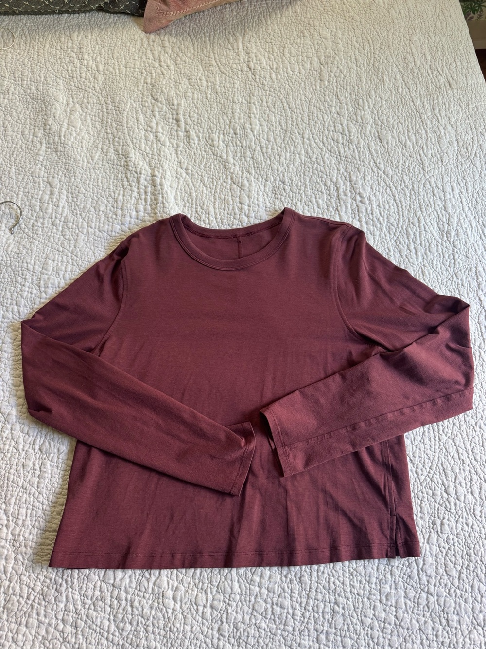 lululemon athletica Long Sleeve Tee in Deep Burgundy